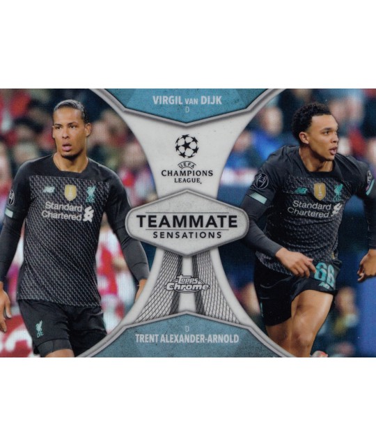 TOPPS CHROME UEFA CHAMPIONS LEAGUE 2019-2020 Teammate Sensations Trent Alexander-Arnold/Virgil van Dijk (Liverpool FC)